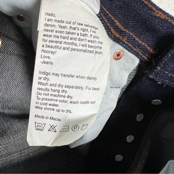 Unbranded Brand Selvedge Tapered UB221 Jeans 34x30 - Picture 9 of 10